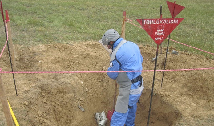 Azad edilmiş ərazilərdə ötən ay 108 mina aşkarlanıb